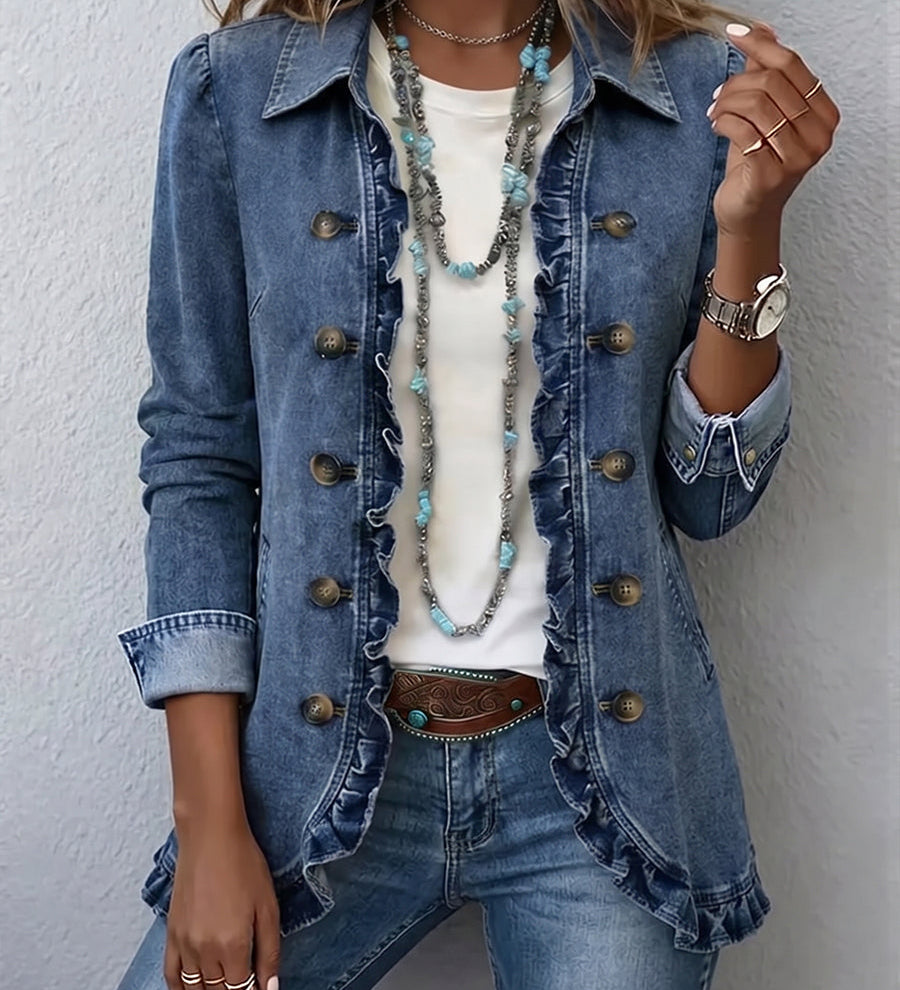 Maisie | Ruffled Trim Jacket