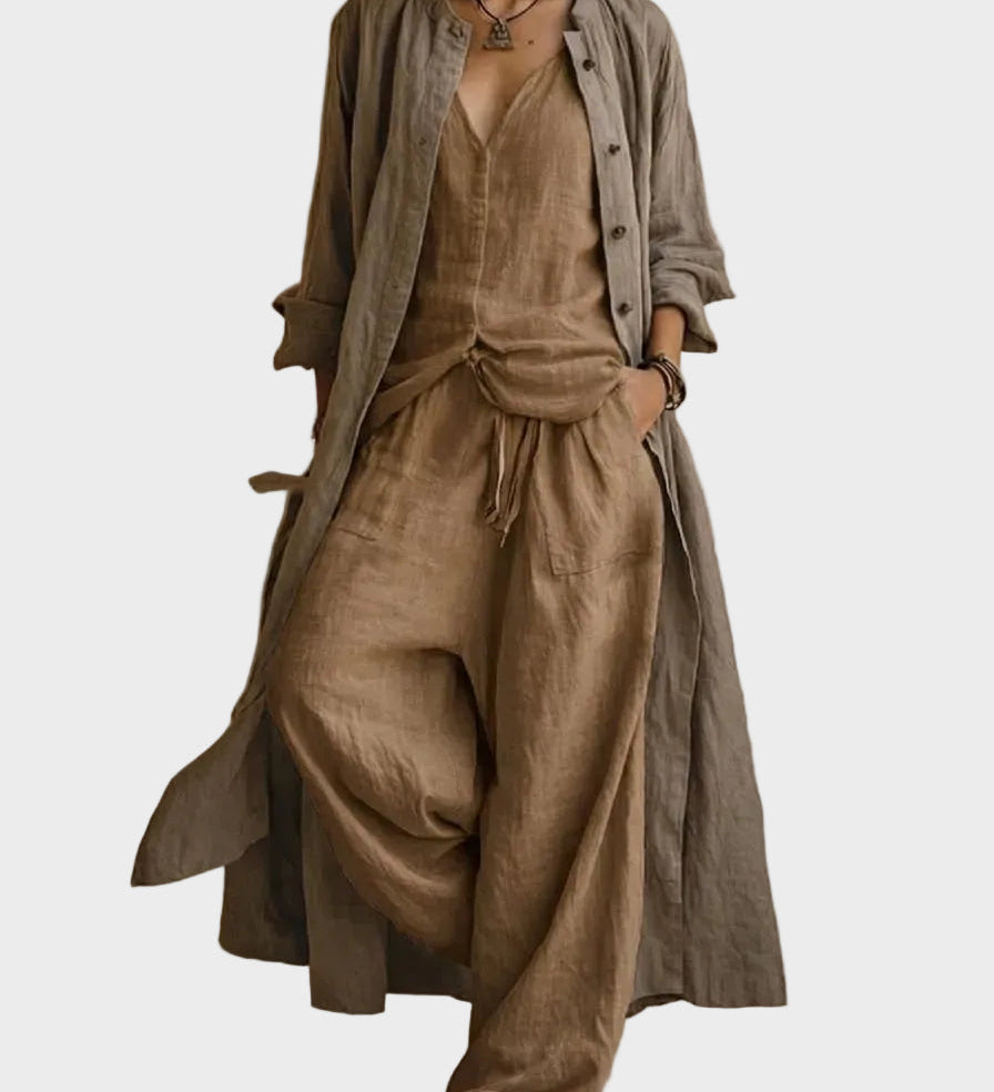 Boema - Boho Cotton-Linen 3-Piece Set