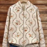 Persephone - Delicate floral pattern on cream