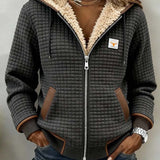 Bridgette | Cosy Textured Zip-Up Hooded Jacket