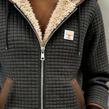 Bridgette | Cosy Textured Zip-Up Hooded Jacket